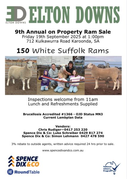 Elton Downs 9th Annual Ram Sale